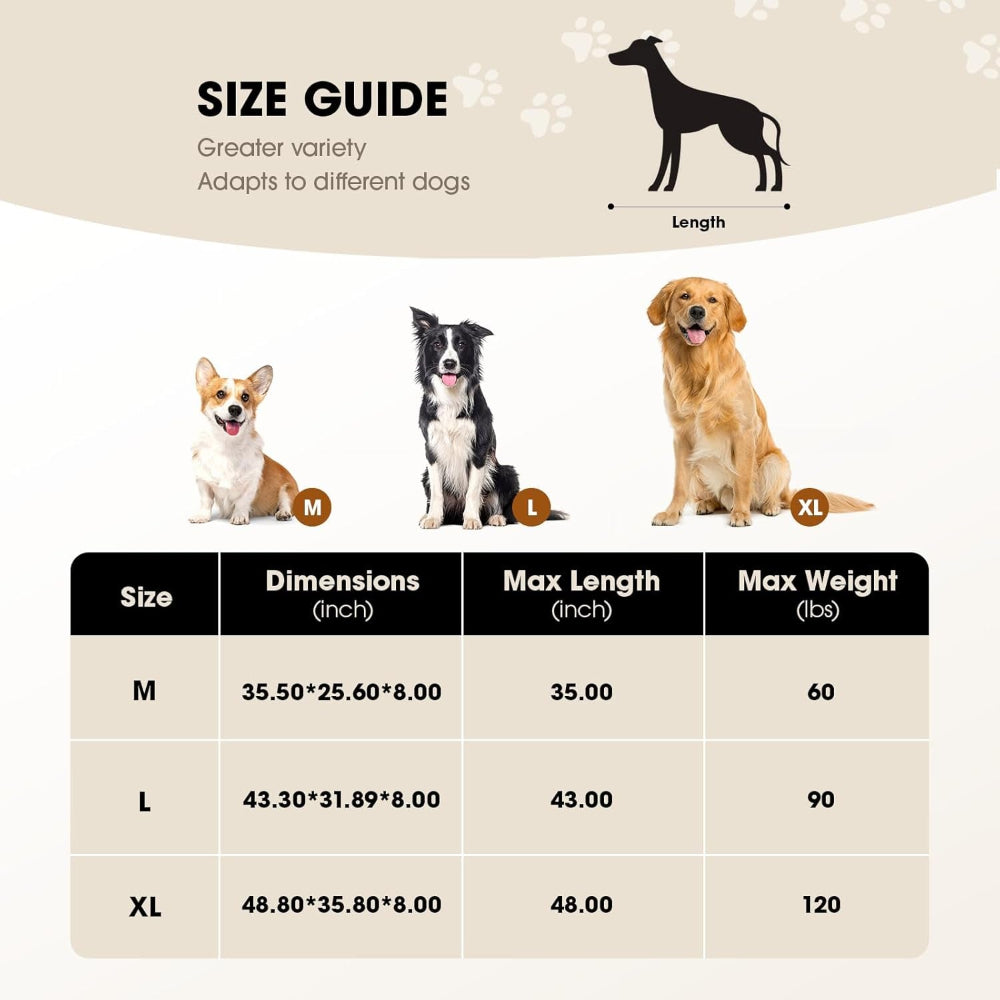 Elevated Dog Bed, Raised Outdoor Dog Bed for Large Sized Dogs, Portable Cooling Pet Cot with Breathable & Washable Mesh, Indoor & Outdoor Pet Hammock with Skid-Resistant Feet.