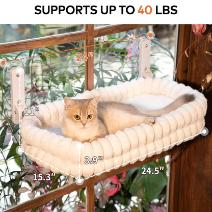 Cat Window Perch – Hammock for Indoor Cats with Reversible Cushion
